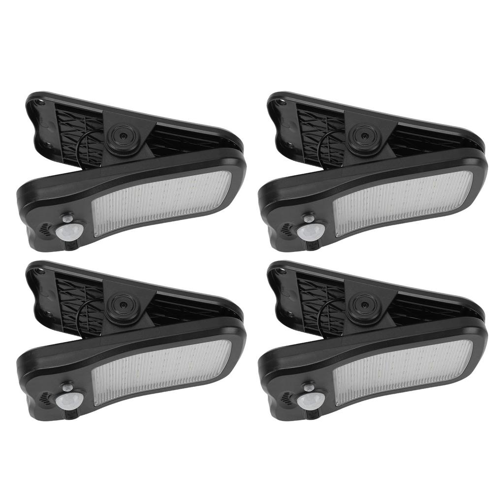 4pcs Clip On Solar Motion Sensor Lights 3 Modes Intelligent LED Light IP65 Water Proof for Fence Gutters Patio Camping