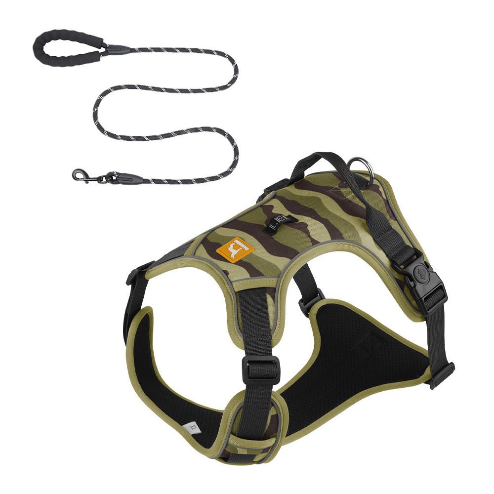 

Dog Chest Harness Camouflage Pattern Nylon Material With Breathable Design For Active Pets And Outdoor Use Style D,M