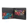 Frank Miura Round Zipper Wallet for Men and Women, Great Money, Good Luck, and More (Rainbow Black)