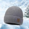 Winter Soft Knitted Hat Windproof Fleece-Lined Ear Protection Cap Thick Warm Beanies Hat Outdoor