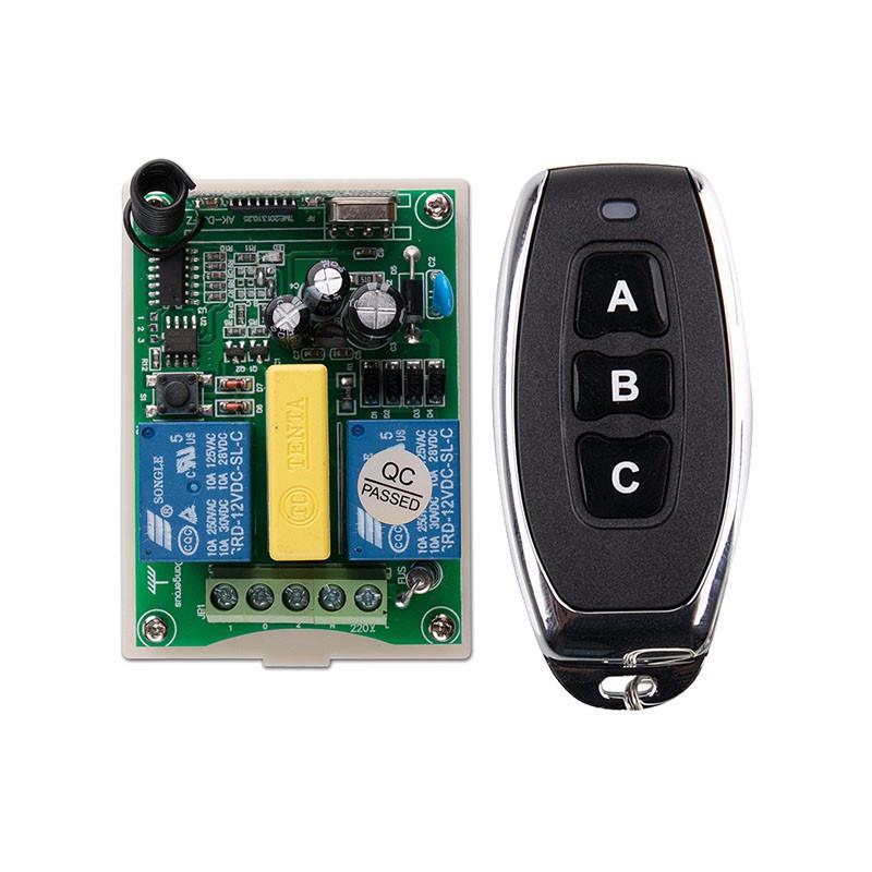 AC220V 3-Button Remote Control for Two-Way Motor Forward & Reverse Wireless Remote Switch