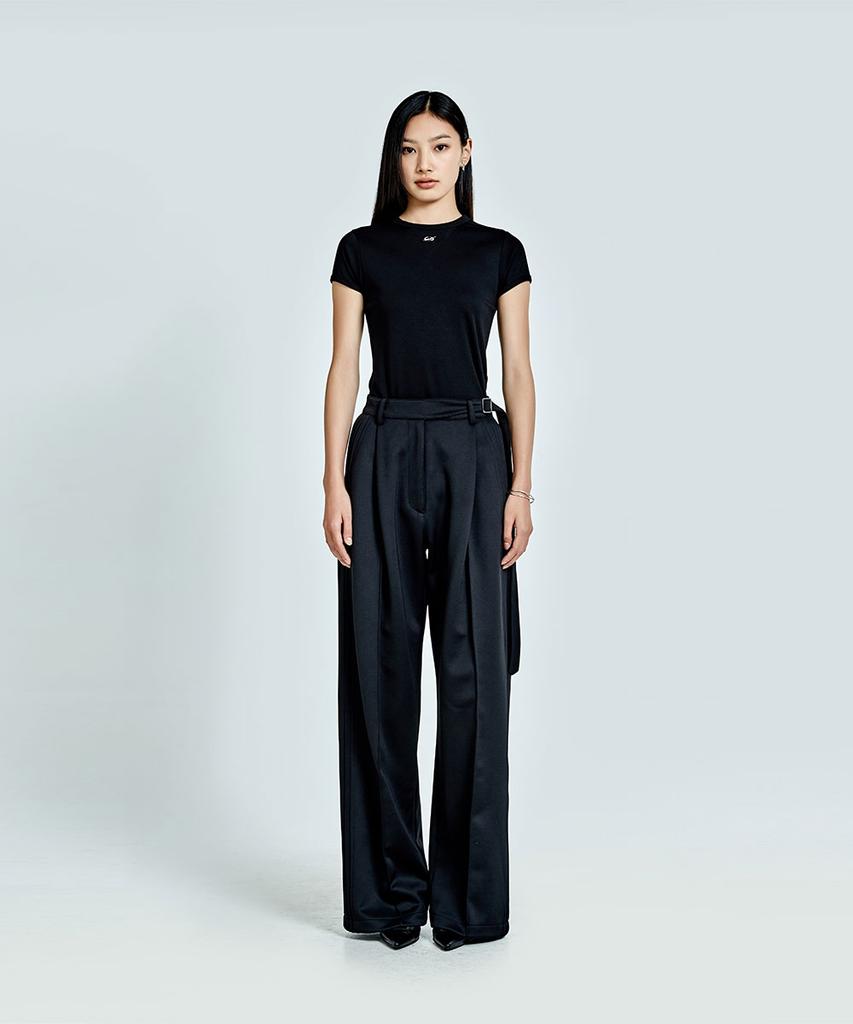 51Peosenteupoumeon Boyfriend Louver Calm Pants - Black (Woman)