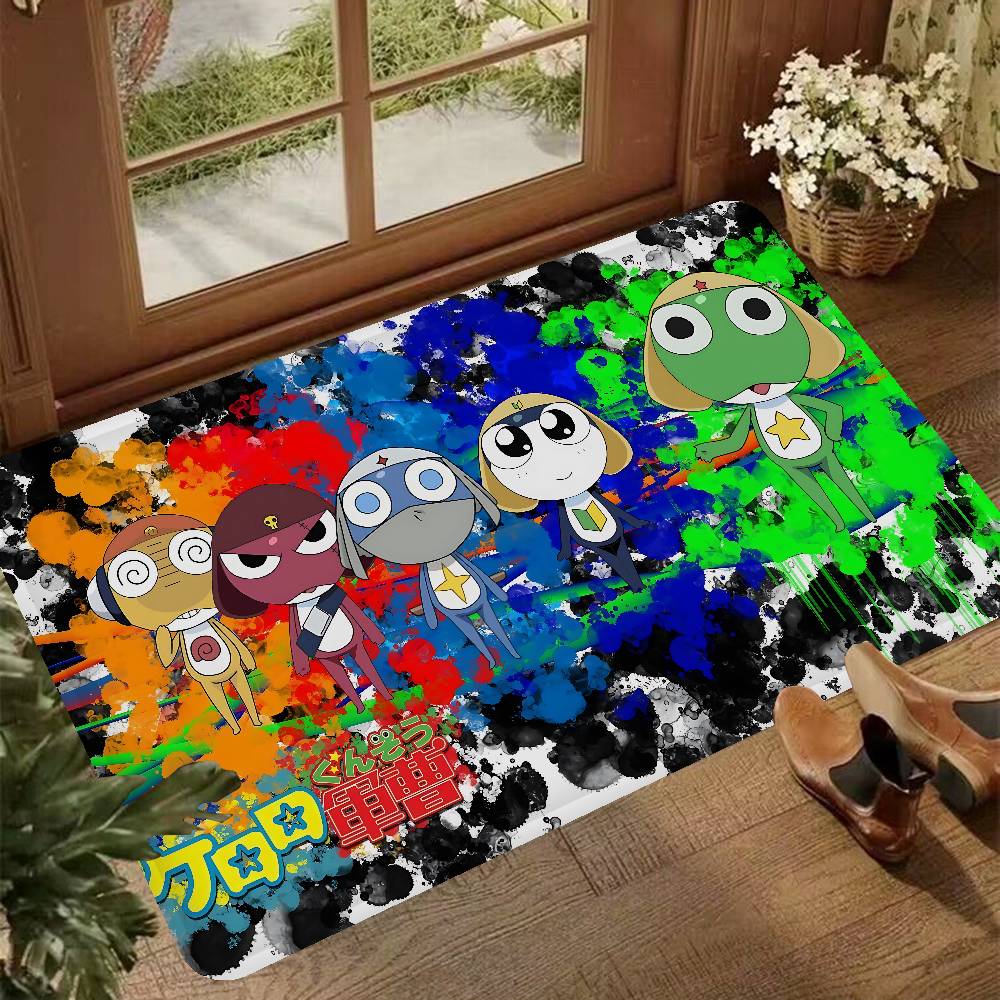 Cartoon Funny Keroro Gunsou Frog Kitchen Mat Kids Room Bedroom Decoration Balcony Anti-Slip Doormat Living Room Alfombra