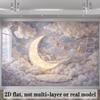 2D Whimsical Starry Moon Backdrop Newborn Party Photography Background