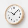 Lemnos Wall Clock Analog Basin Number Natural Colored Wood Chestnut Basin Number Natural NT PIL23-04