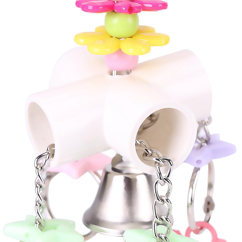 Parrot Budgie Cockatiel Colorful Acrylic Chewing Hanging Toy for Pet Bird Cage
