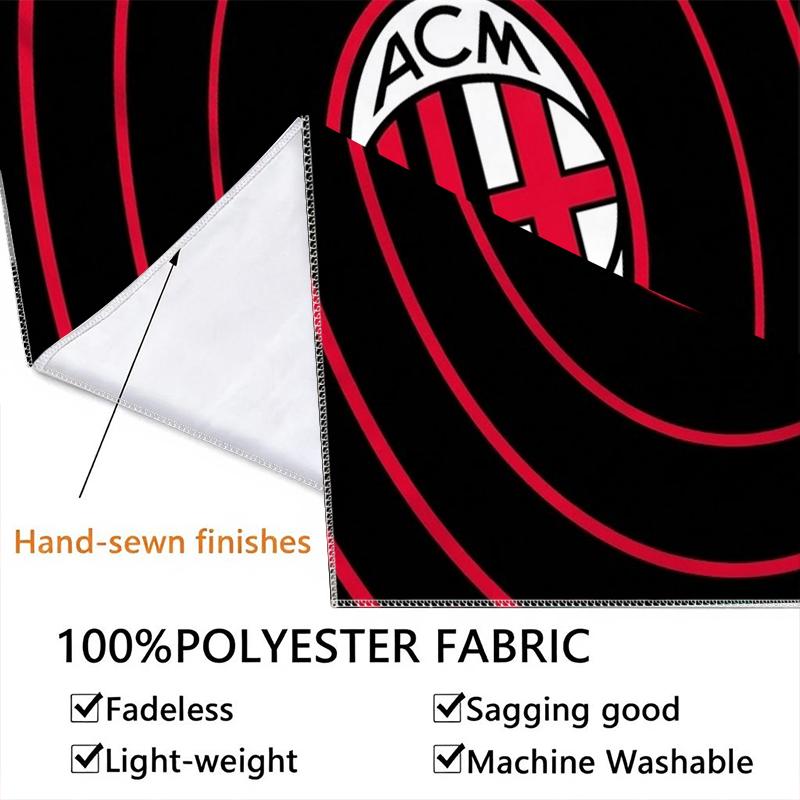 AC Milan Wall Tapestry Aesthetic Wall Hanging Printed Fabric Blanket Decorative Tapestries for Bedroom Living Room Home Decor