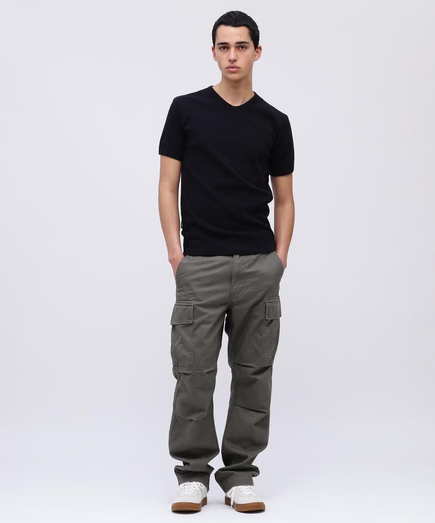 AVIREX DAILY RIB V-NECK TEE 6143501 Men's M Black