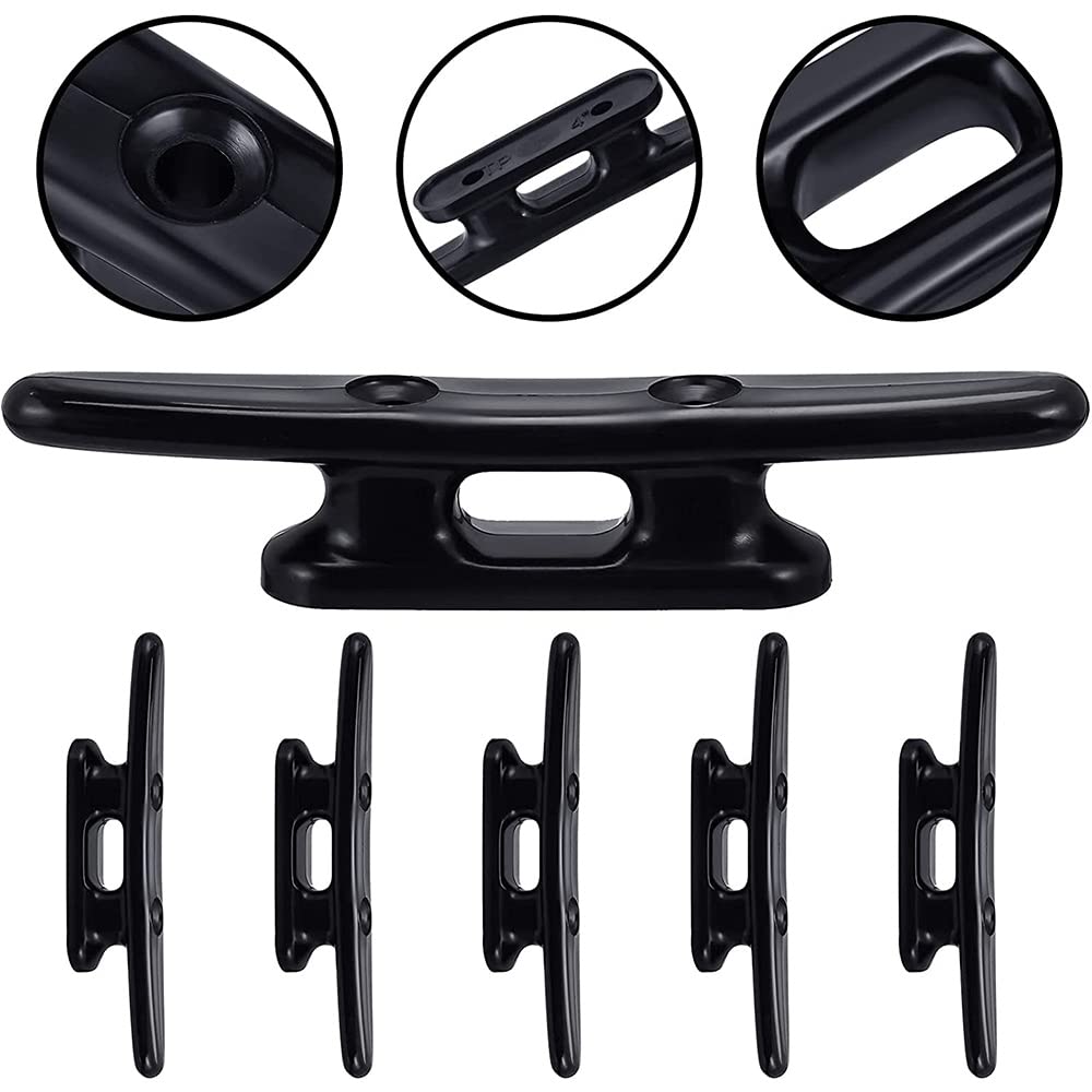 Oikabio 4 Pack 4" Black Boat Cleats Kayak Cleats Boat Dock Cleats for Boat,