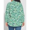 New Large Size Women's Long Sleeve Printed Shirt, Fashion Casual Button Up Lapel Shirt Women's Shirt