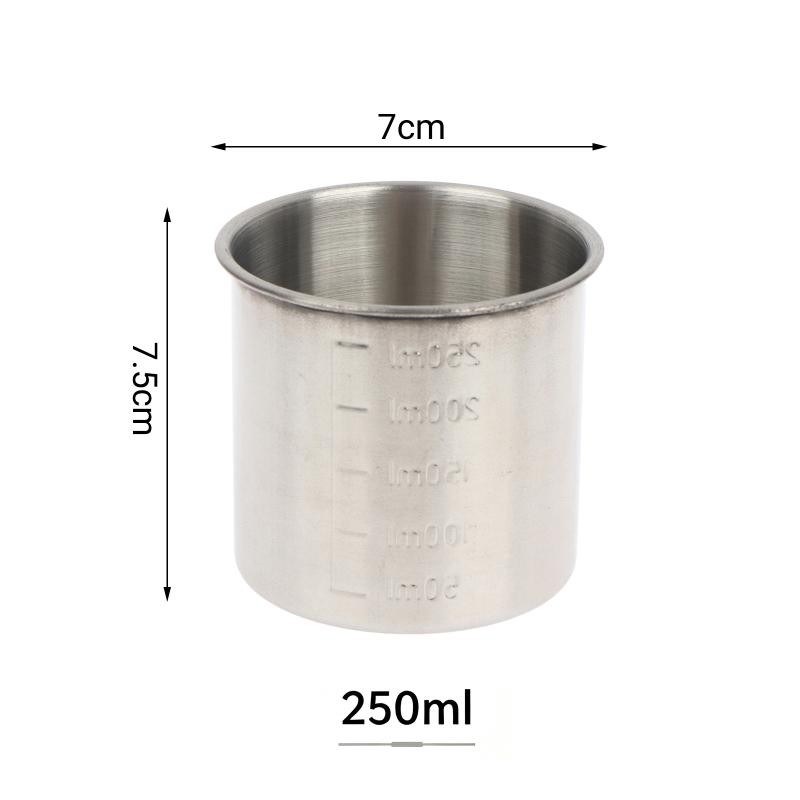 Household 250/350Ml 304 Stainless Steel Measuring Cup Rustproof Anti-Fall Rice Container Cups With Scale Measuring Holder Bar