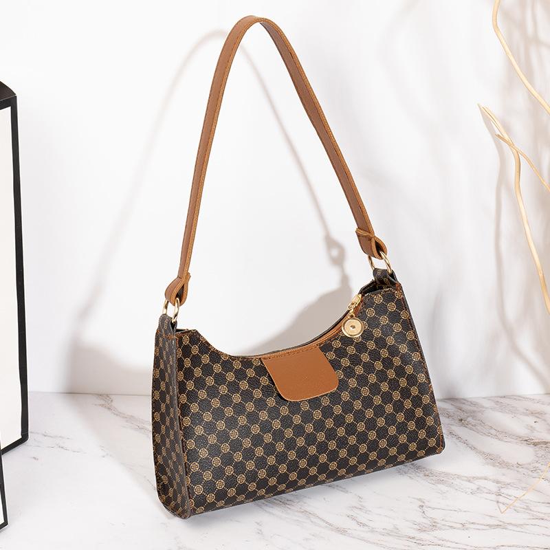 Bag Women's retro printed shoulder armpit bag trendy mobile phone cosmetic bag