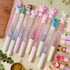 6Pcs Little Fresh Fairy Neutral Pen; Liquid Colorful Quicksand Pen; Black Water-based Pen Student Supplies