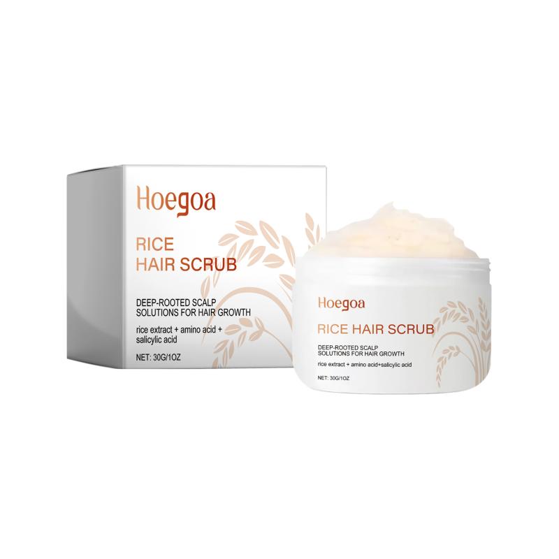 Rice Scalp Scrub Remove Dandruff Deep Exfoliating Nourishing Hair Volumizing Moisturizer For Sensitive Itchy Scalp