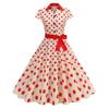 Polka Dot French Retro Hepburn Collar Dress 2025