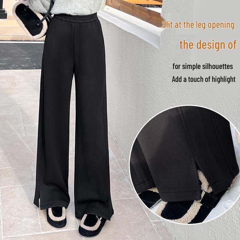 Women's Velvet-Lined Thickened High-Waist Casual Pants