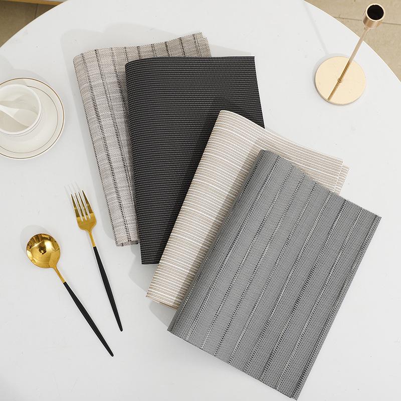 High-End Modern Minimalist Easy-Clean Oil-Proof Anti-Scald Heat Resistant PVC Insulated Placemat.