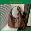 Chic Simple One Shoulder Tote Bag Trendy Large Capacity Purse In Black Brown And Coffee For Daily Commuting