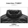 Heren Bordo Lichtgewicht Donsvest Opstaande Kraag Gekleed Mouwloos Warm Winter Gilet