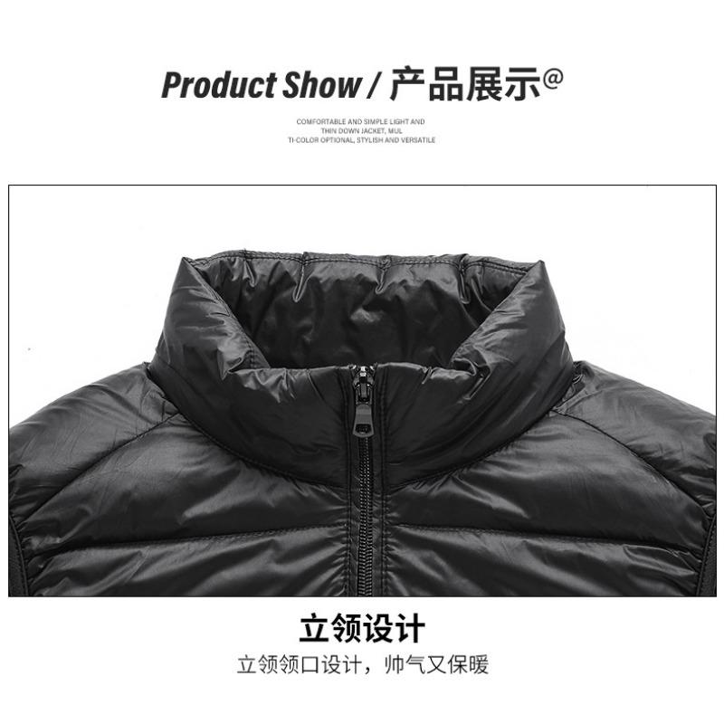Heren Bordo Lichtgewicht Donsvest Opstaande Kraag Gekleed Mouwloos Warm Winter Gilet