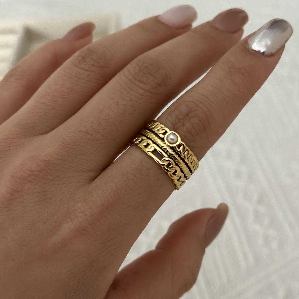 Stainless Steel Hollow Spiral Wave Rings For Women Bohemian Gold Color Sun Flower Texture Finger Ring Party Statement Jewelry