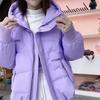 Autumn Winter Women Puffer Warm Parkas 2025 New Long Sleeve Female Casual Down Cotton Padded Jacket Short Hooded Outwear