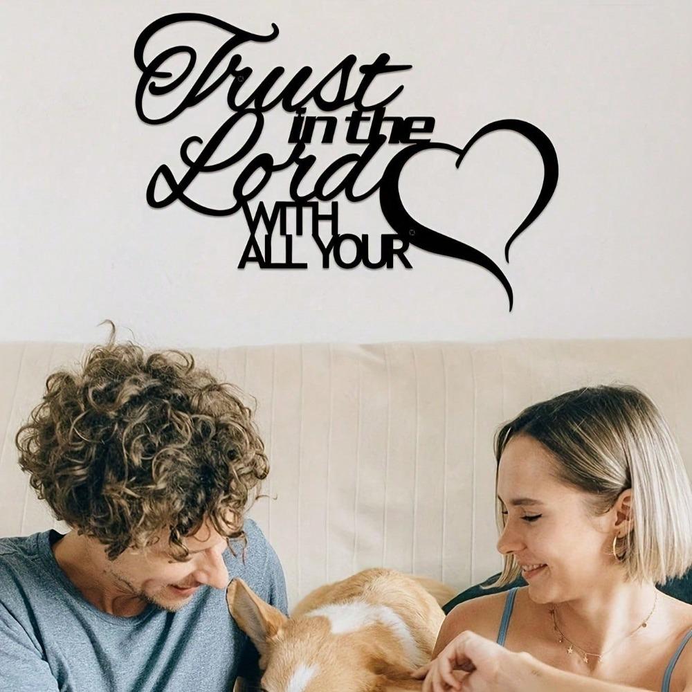 "Believe In the Lord with All Your Heart" Love-Themed Wall Hanging Decor, Living Room Valentine's Day Indoor Art Decor