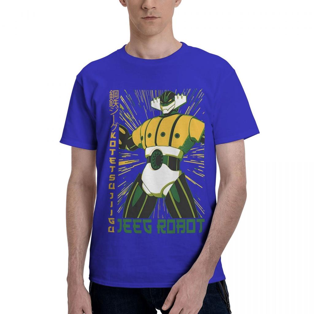 Kotetsu Jiigu Jeeg Robot 100 Cotton Casual Breathable Confortable Anime High End Mens Clothing Clothes Men