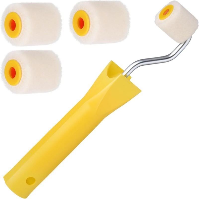 Professional Compactly Paint Roller Kit Wool Roll Brush For Precise Corner Edging And Trim Touch Ups Professional Brushes