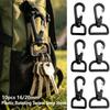 10pcs Black Rotating Swivel Snap Hook Buckle  For Weave Paracord Lanyard