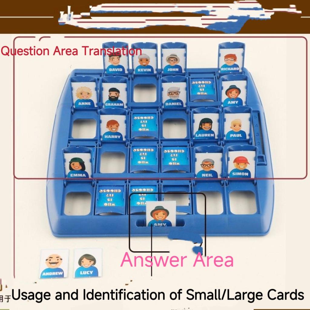 Raad Wie Ik Ben Bordspel Kinderen Educatief Interactief Speelgoed Ouder-Kind Familiefeest Draagbaar Kaartspel