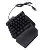 One Handed Gaming Keyboard RGB Backlight 35 Keys Ergonomic USB Portable Wired Gaming Keypad with Wrist Rest