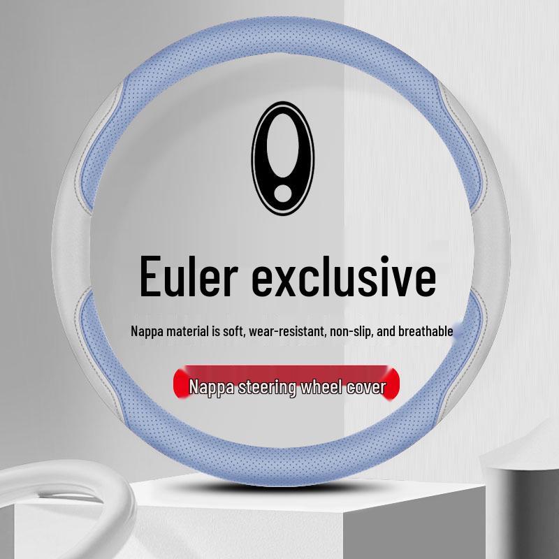 

ORA Серия Good Cat Натуральная кожа Чехол на руль - Универсальный Противоскользящий 38 cm синий/белый