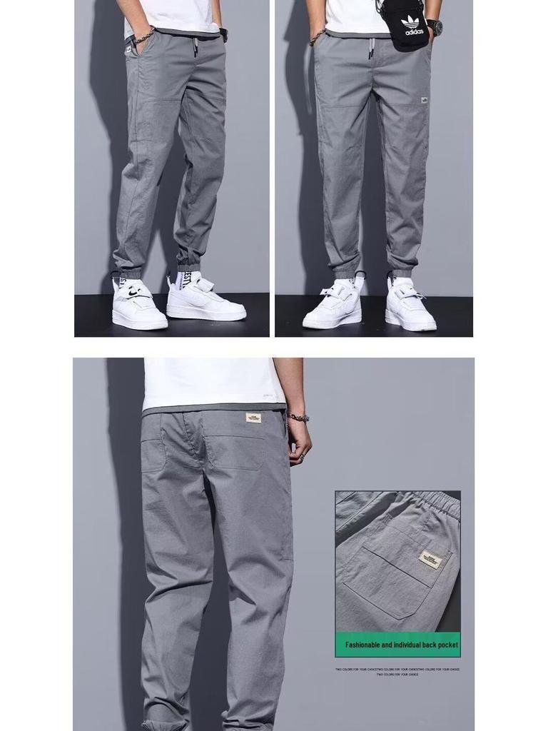 Męskie spodnie robocze w stylu retro z luźnymi, prostymi nogawkami – wiosna/jesień 2025 Modne joggersy