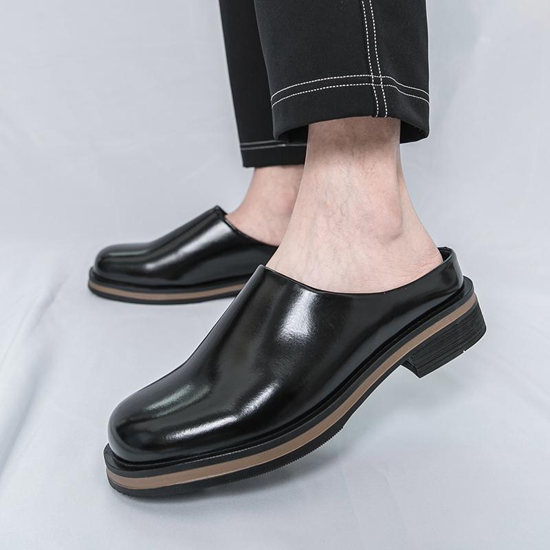 

Casual Men Fashionable Leather Shoes Comfortable Breathable Fashionable Half-heeled Leather Shoes From The United States 38-46 46