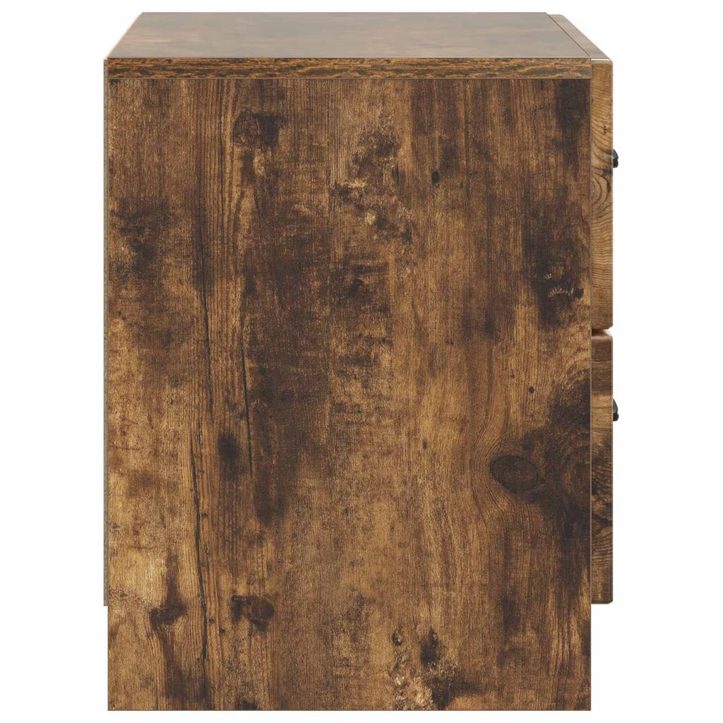 Nightstand Smoked Oak 62 X 34.5 X 44.5 Cm Engineered Wood