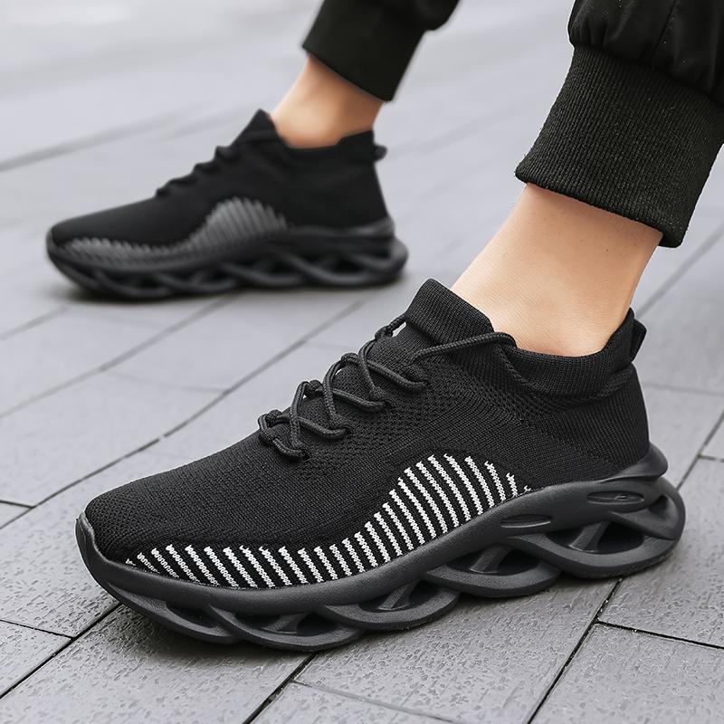 

Putian men s shoes 2024 new summer breathable fly-woven mesh mesh shoes youth versatile casual sports running shoes 46 чорний