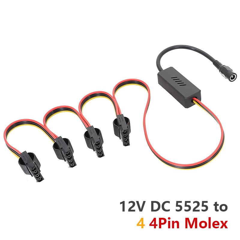 

Dc 5525 To Sata Hard Drive Power Supply Cable Dc 12V To 4Pin Molex Hdd Cable Step-Down Voltage Regulator 4 4Pin Molex