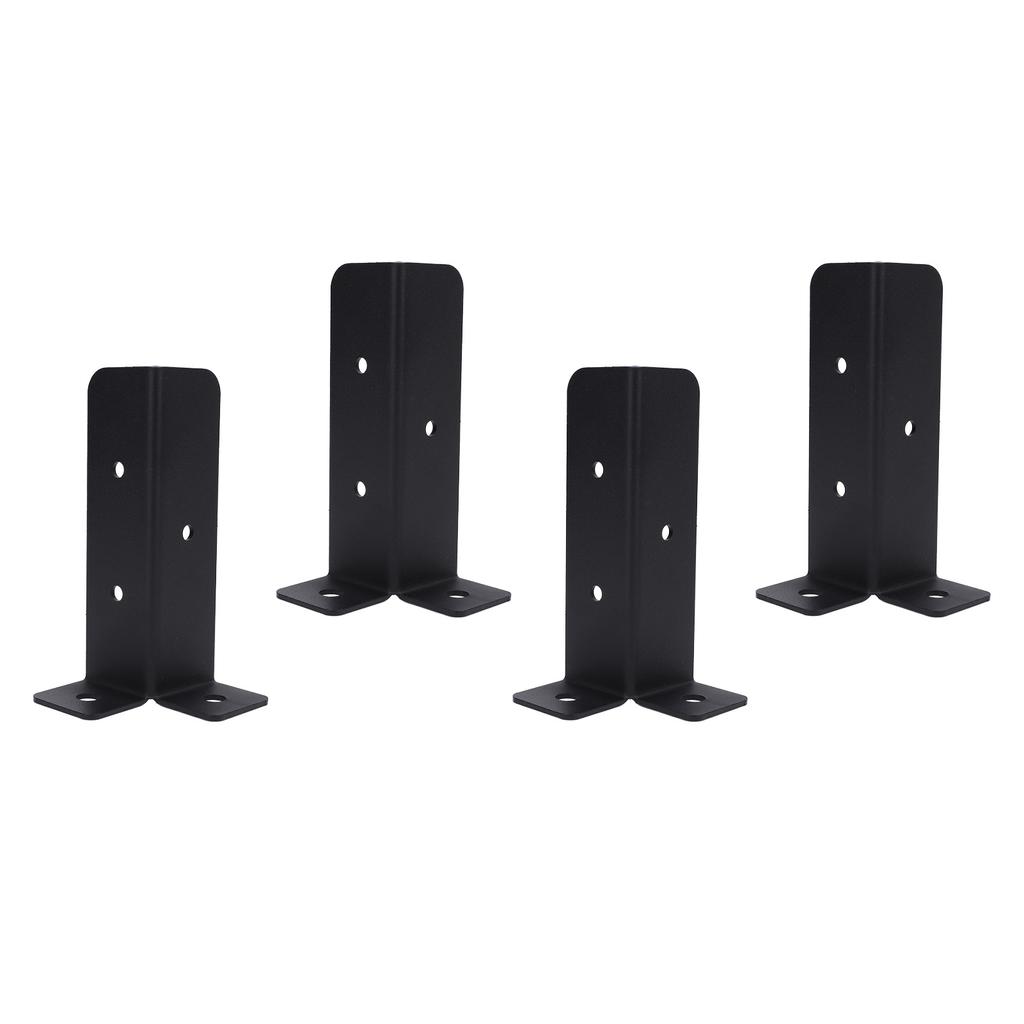 4 Sets Post Anchor Brackets Metal Base Bracket Mounting Kit for Deck Support Heavy Duty Fence Porch