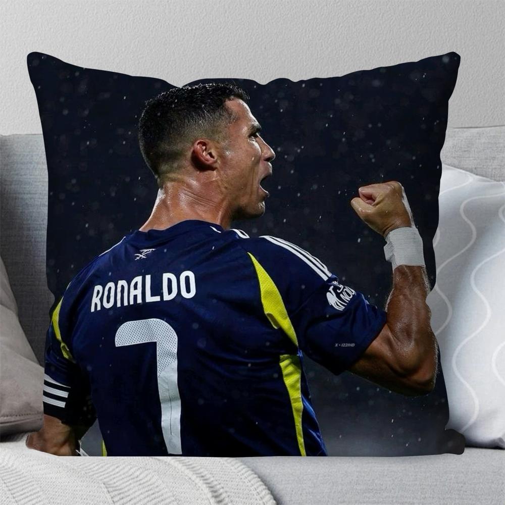 C-Cristiano R-Ronaldo Cr7 Taie d'oreiller Carré Oreiller Chambre à coucher Canapé Loisir Confort Coussin Voiture Salon Décoration de la maison 40X40