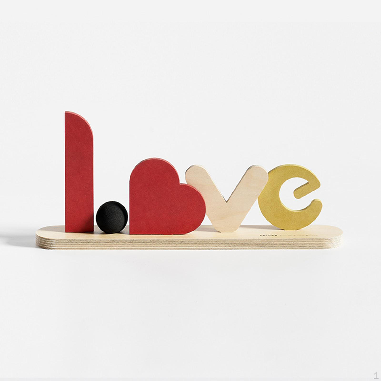 

Отдельно стоящая вывеска для настольного дисплея из дерева, предмет искусства для домашнего декора Love