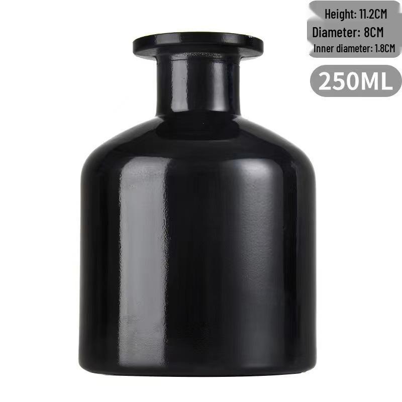 100ml Matte Black Aroma Diffuser Bottle with Free Glass Sample in Multi-color, Flameless Design