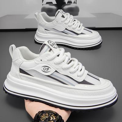 Frühling und Sommer Mode Farbabstimmung Dicksohlige Lässige Trendschuhe Erhöhend Weichsohlige Bequeme Sportliche Vielseitige Herrenschuhe