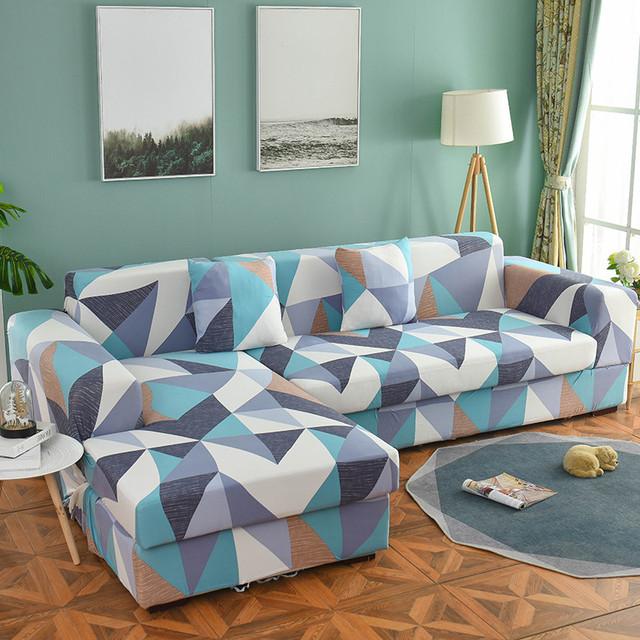 Chaiselongue Sofabezug für Wohnzimmer Dehnbar Eck-Modulsofa Überwürfe 1 2 3 4 -Sitzer Funda Sofa Möbelbezüge für Zuhause