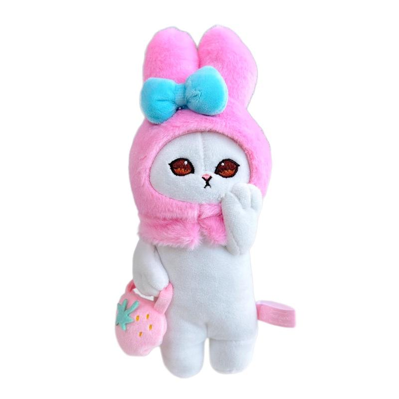 Cute Cat Costume Kurumi Ugly Fish Yu Gui Dog Pose Plush Pendant Japanese Cartoon Bag Decoration