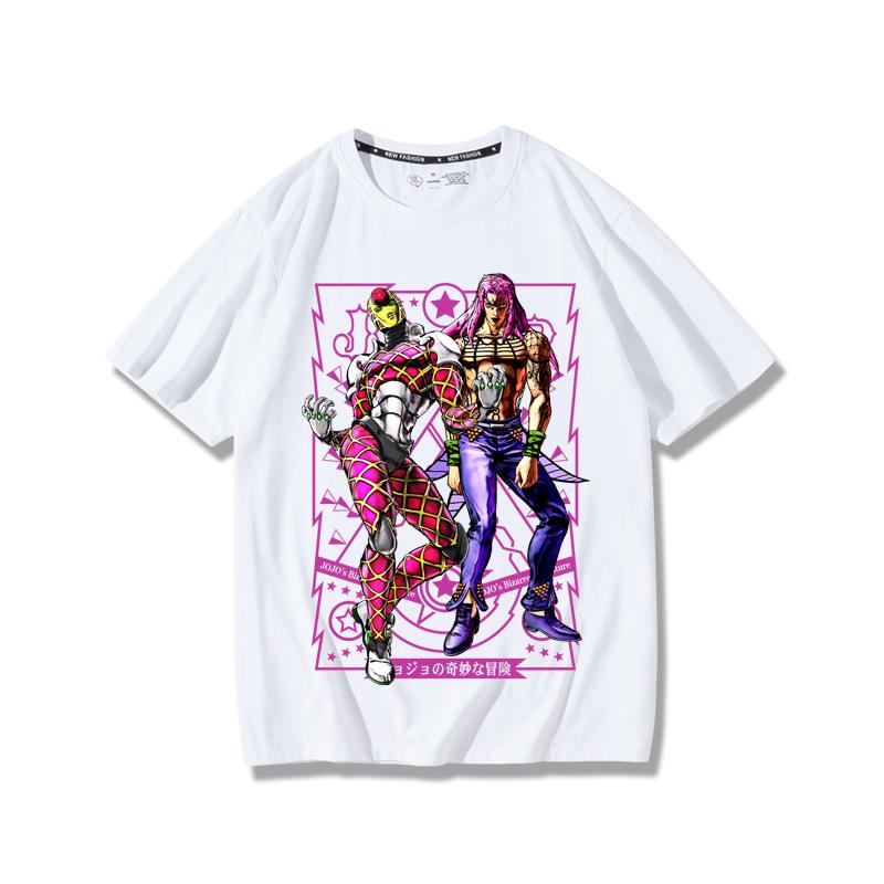 JoJo's Bizarre Adventure anime potlač postáv letné pánske 100% bavlnené tričko vonkajšie ležérne pohodlné trendové streetwear
