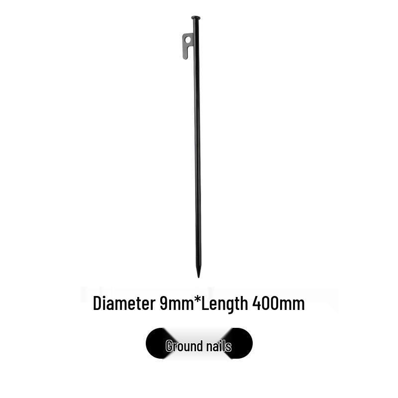 Outdoor Windproof Tent Stakes Set - Heavy-Duty Steel Ground Nails, Available In 20/30/40cm for Camping and Beach Canopies.