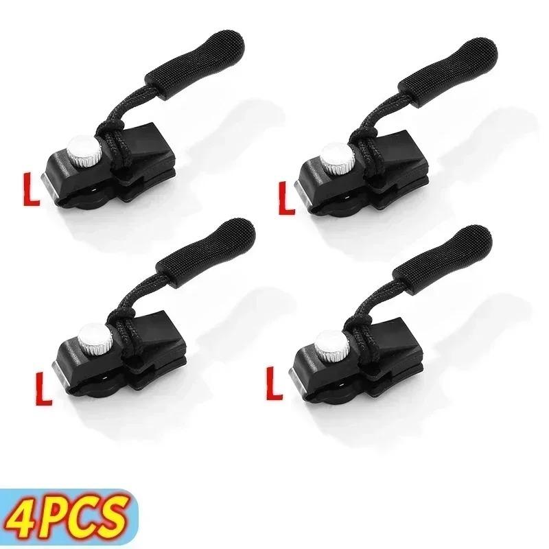 

2/4/6 шт. Универсальный фиксатор головки молнии, быстрый, моментальный, съемный, комплект для ремонта молнии, сменный слайдер для куртки, сумки, пальто L-4PCS