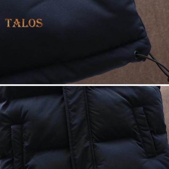 Men Vest Stand Collar Sleeveless Zipper Placket Warm Winter Jacket with Pockets Solid Color Thickened Outerwear