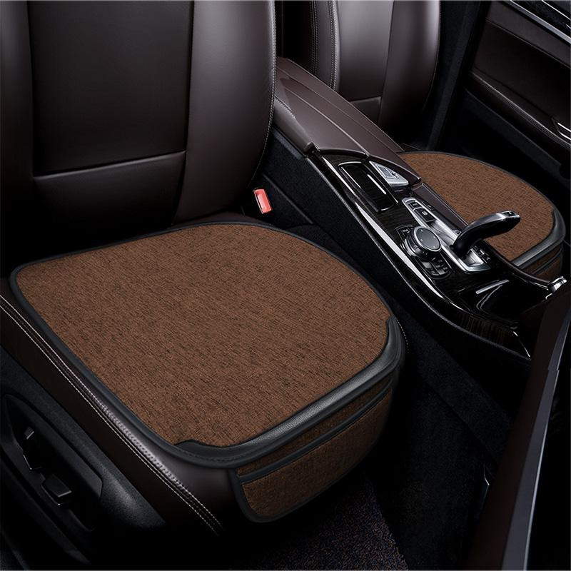 Flachs-Autositzbezug für vorne und hinten, komplettes Set, wählen Sie Autositzkissen, Leinenstoff, Sitzpolsterschutz, Auto-Innenausstattung